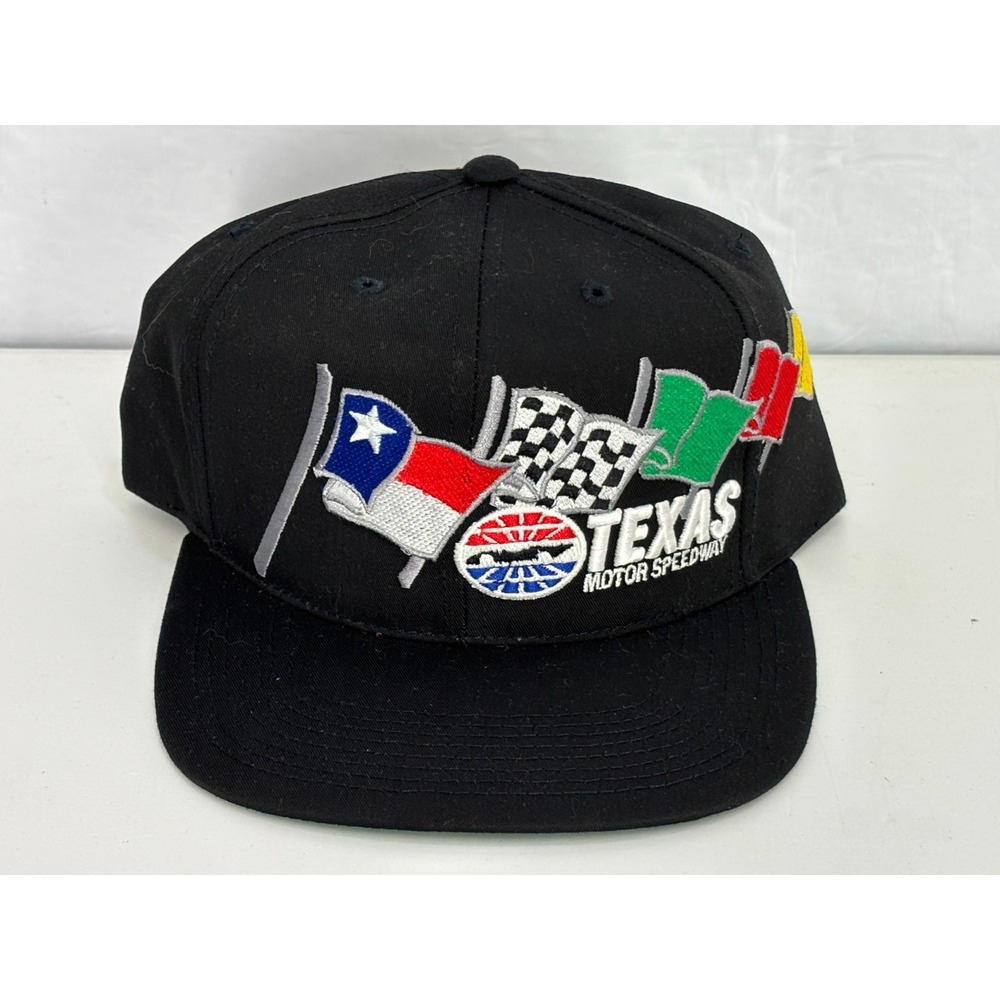 Texas Motor Speedway Hat Mens Black Adjustable Snapback One Size NWOT Vintage